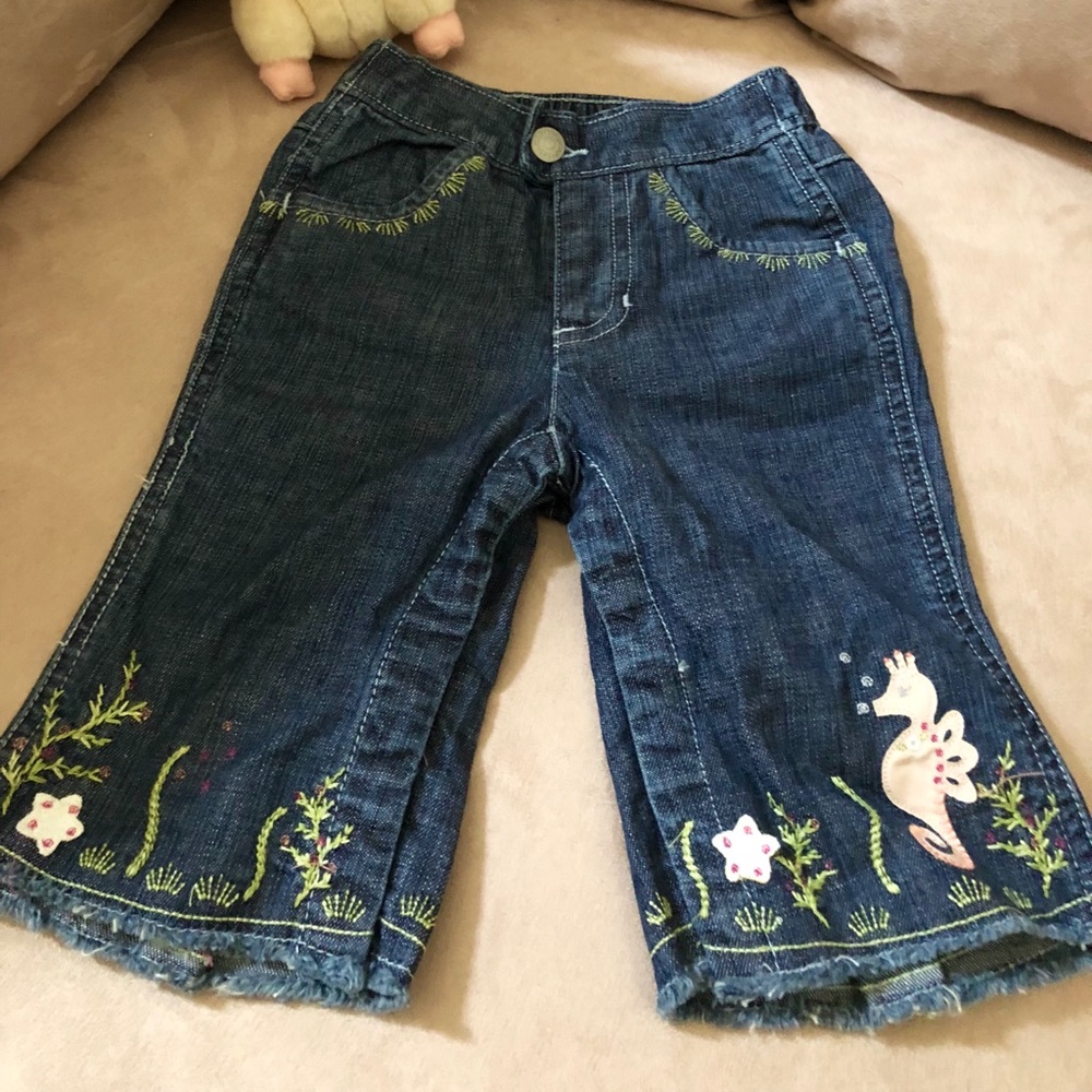 Baby Gap Ocean Theme Jeans 6-12 Months NWT